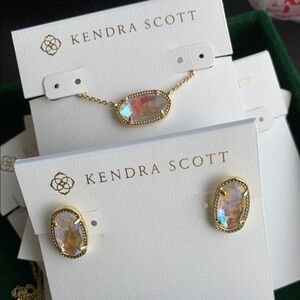Kendra Scott Gold and Iridescent Jewelry Set